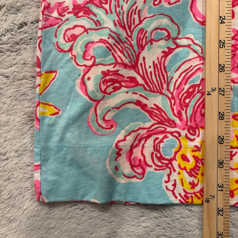 Lilly Pulitzer Women’s Long Sleeve Cotton Casual Dress Turquoise Pink Sz XXS - Picture 6 of 7
